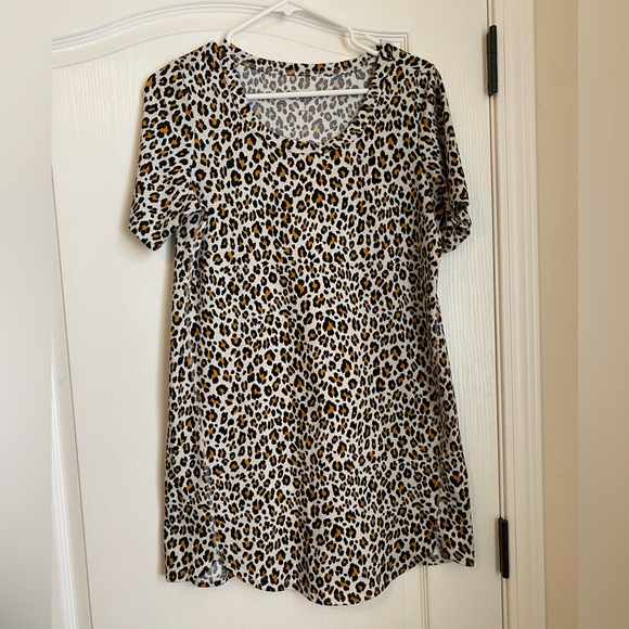 NEW Jenni Cheetah Pajama Dress size Small - Picture 1 of 10